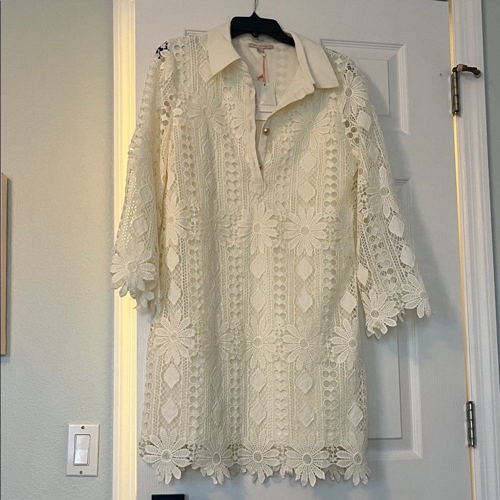 Skies Are Blue Ivory Lace Dress